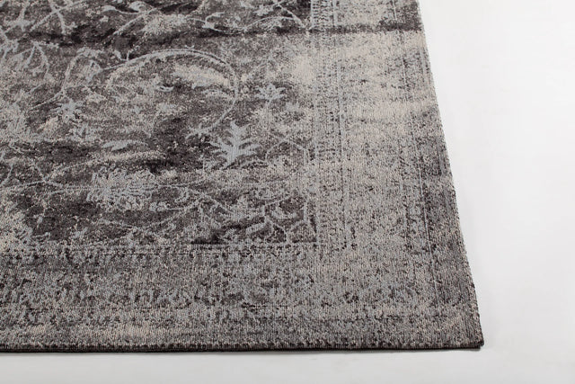 Chandra Willa WIL-46604 Black and Grey and Beige rug, corner detail