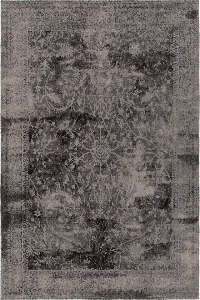 Chandra Willa WIL-46604 Black and Grey and Beige rug, flat view