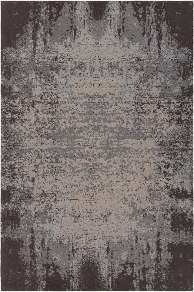 Chandra Willa WIL-46605 Black and Grey and Beige rug, flat view