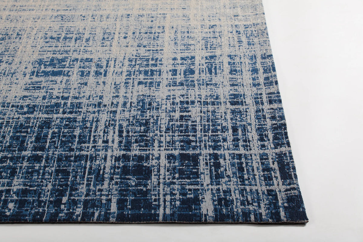 Chandra Willa WIL-46607 Blue and Beige rug, corner detail