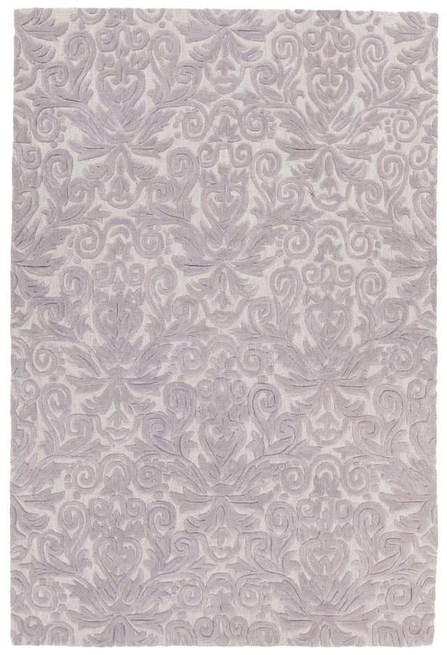 Chandra Yelena YEL-43802 purple and white rug, flat view