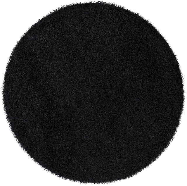 Chandra Zara ZAR-14503 Black round rug, flat view
