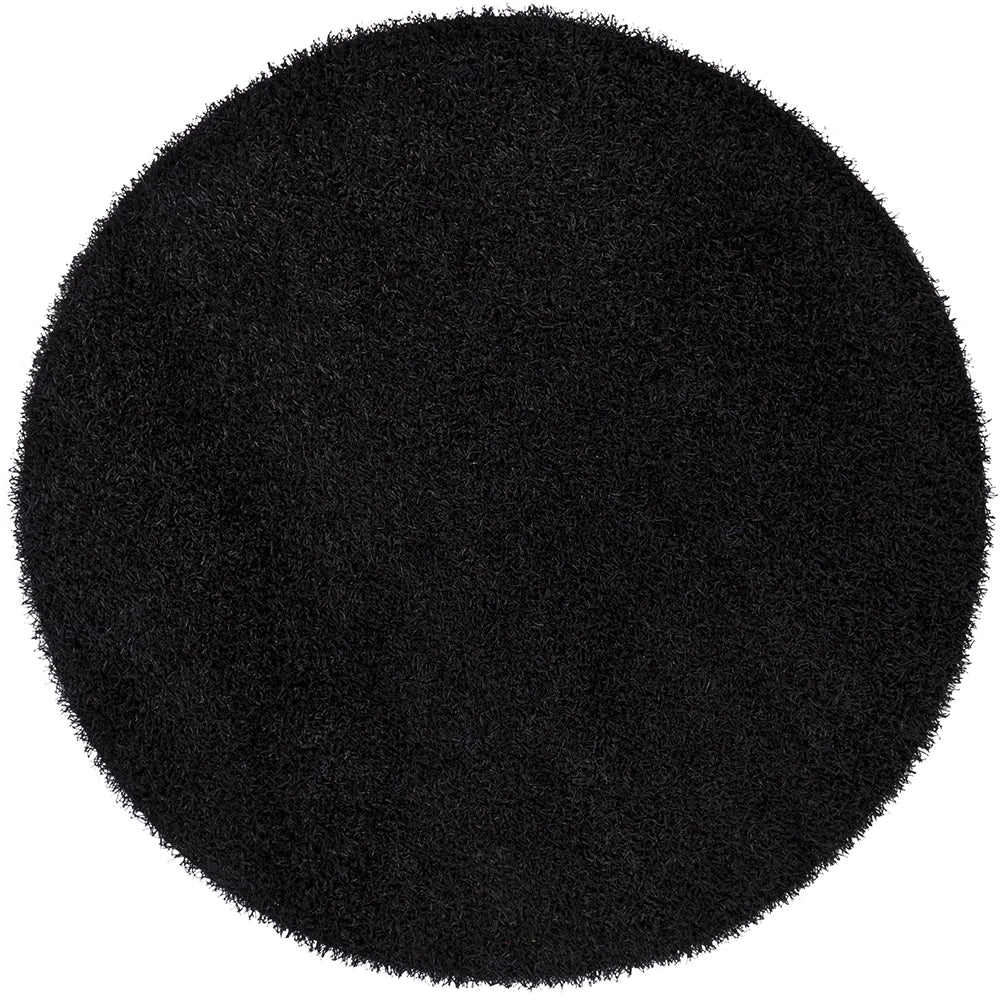 Chandra Zara ZAR-14503 Black round rug, flat view