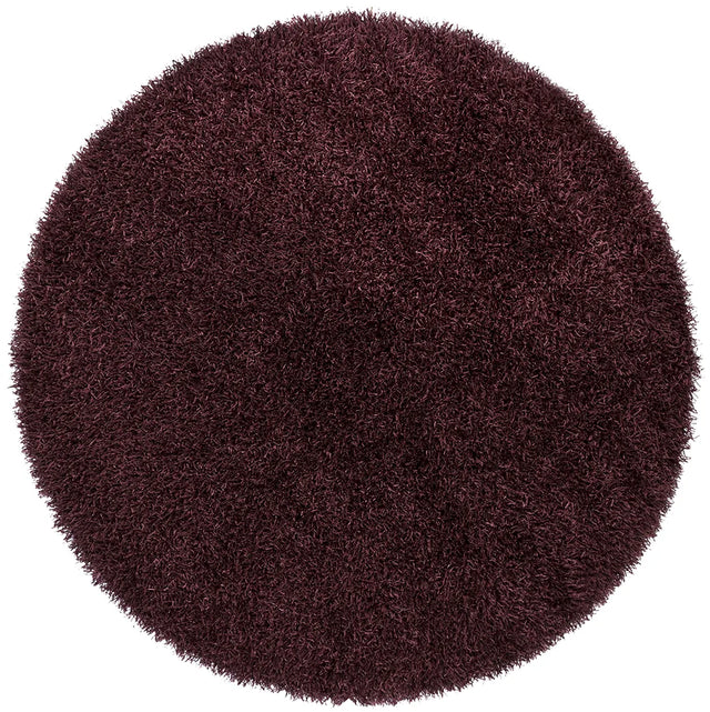 Chandra Zara ZAR-14504 Plum round rug, flat view