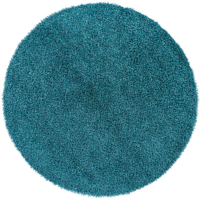 Chandra Zara ZAR-14507 Blue round rug, flat view