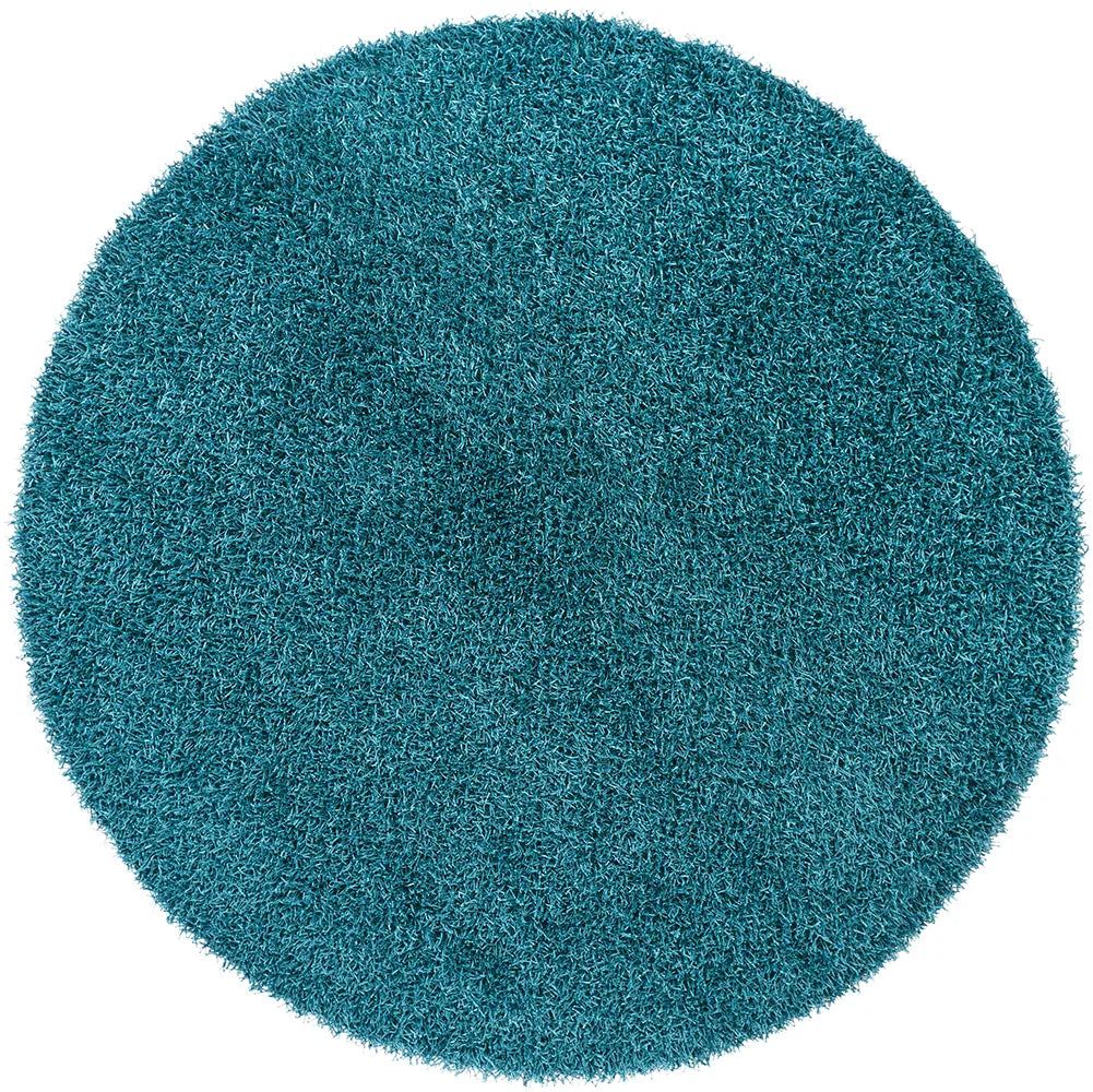 Chandra Zara ZAR-14507 Blue round rug, flat view