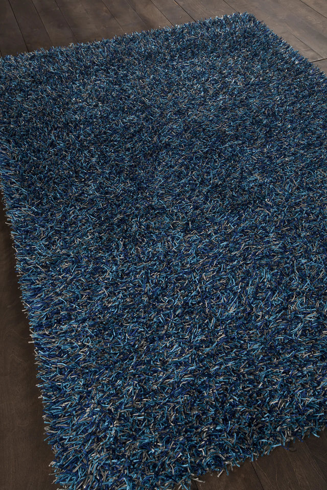 Chandra Zara ZAR-14512 Navy and Blue and Grey rug, angled side view