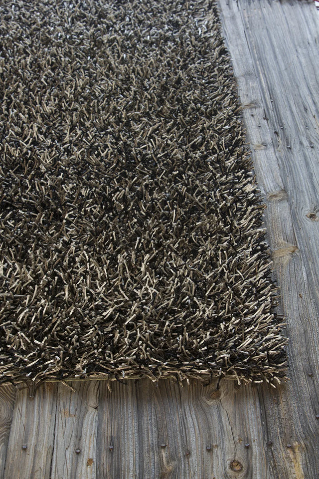 Chandra Zara ZAR-14513 Black and Cream and Olive rug, corner detail