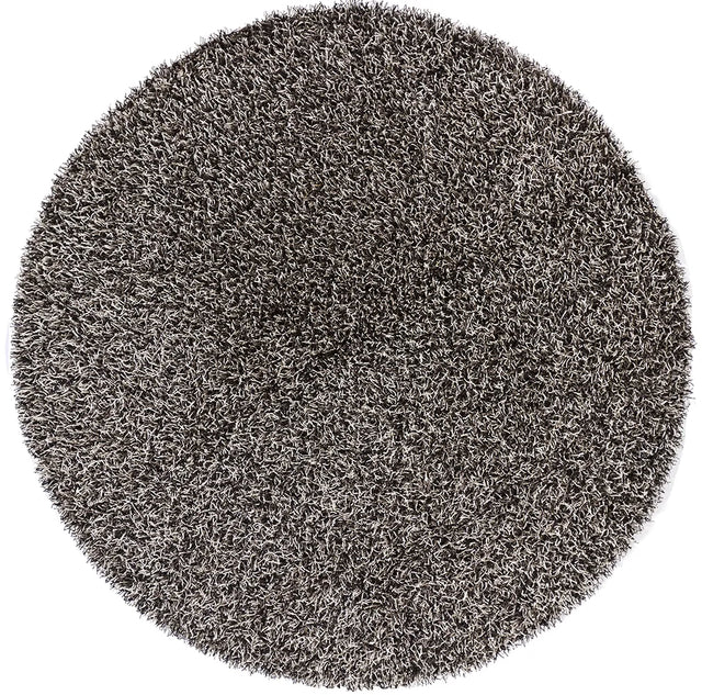 Chandra Zara ZAR-14513 Black and Cream and Olive round rug, flat view