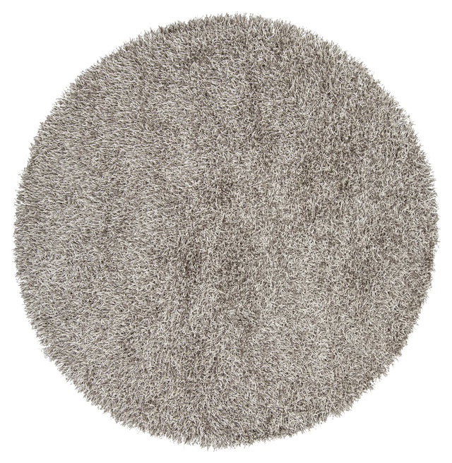 Chandra Zara ZAR-14515 Grey and Cream round rug, flat view