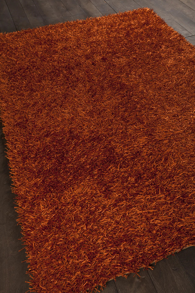 Chandra Zara ZAR-14524 Rust rug, angled side view