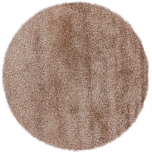 Chandra Zara ZAR-14539 Tan round rug, flat view
