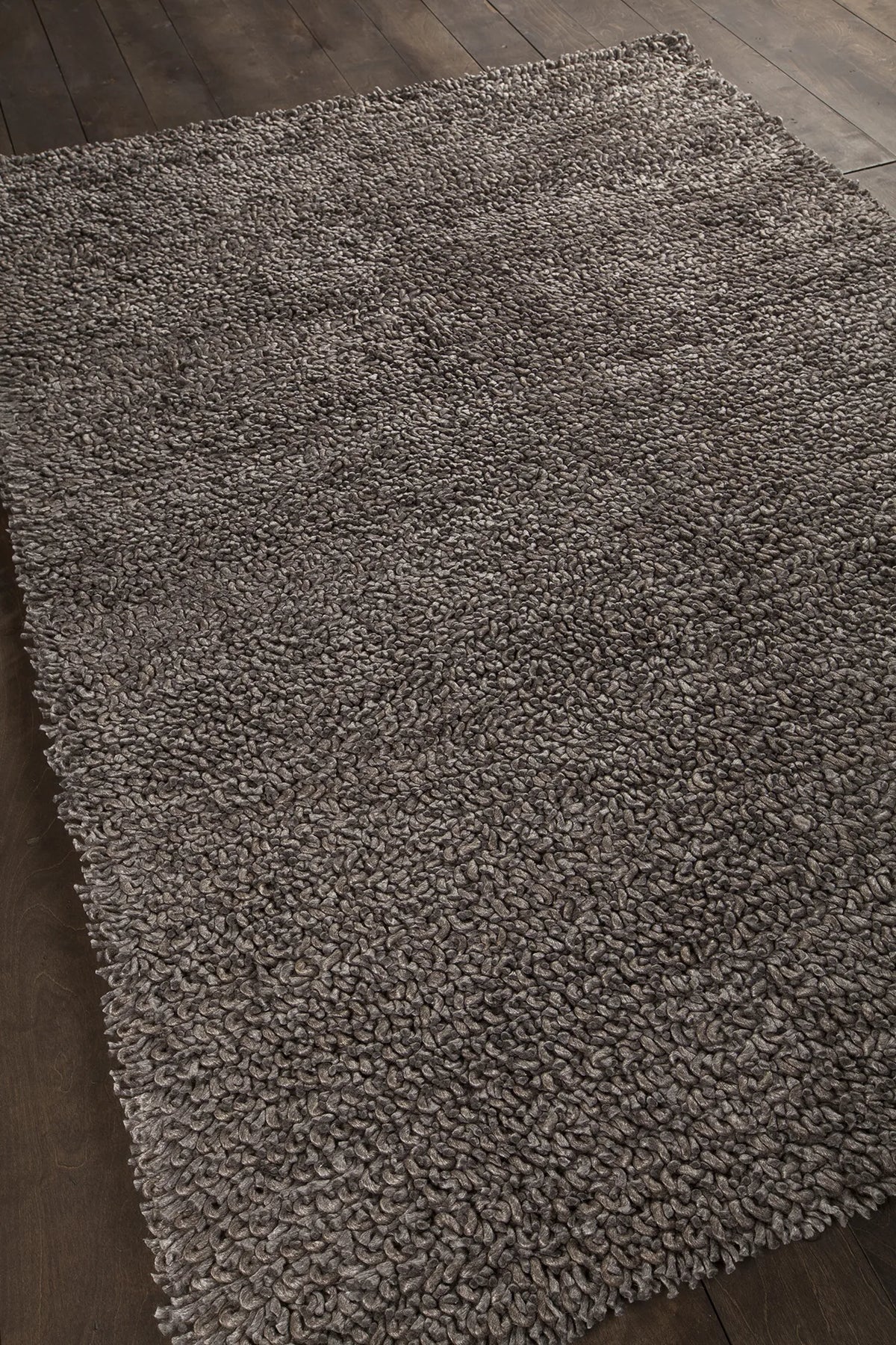 Chandra Zeal ZEA-20604 Charcoal rug, angled side view