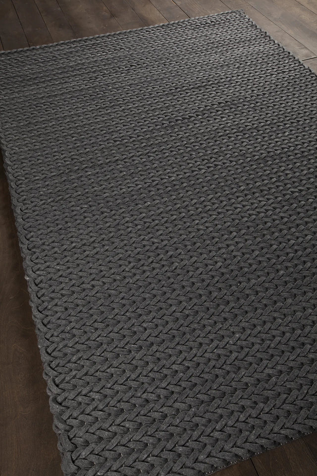 Chandra Zensar ZEN-10001 Grey rug, angled side view