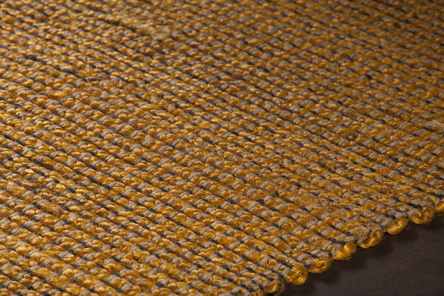Chandra Zola ZOL-17101 Orange and Charcoal rug, side detail view