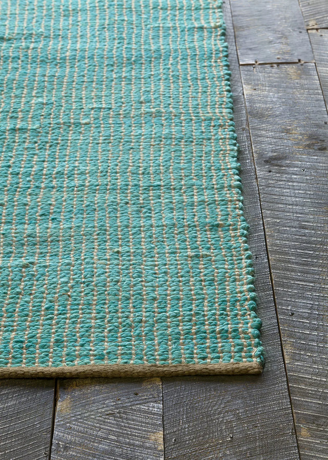 Chandra Zola ZOL-17102 Blue and Charcoal rug, corner detail