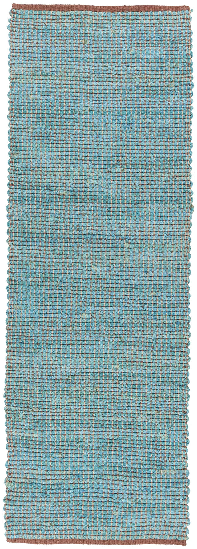 Chandra Zola ZOL-17102 Blue and Charcoal runner rug, flat view