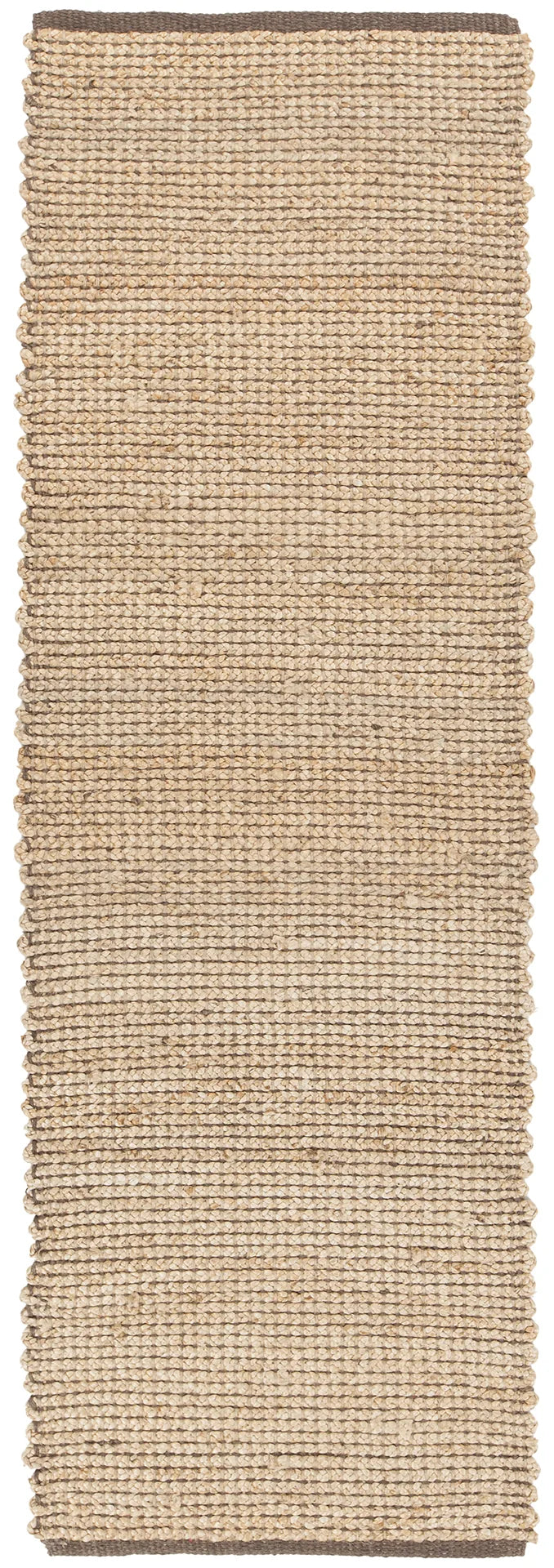 Chandra Zola ZOL-17104 Tan and Charcoal runner rug, flat view