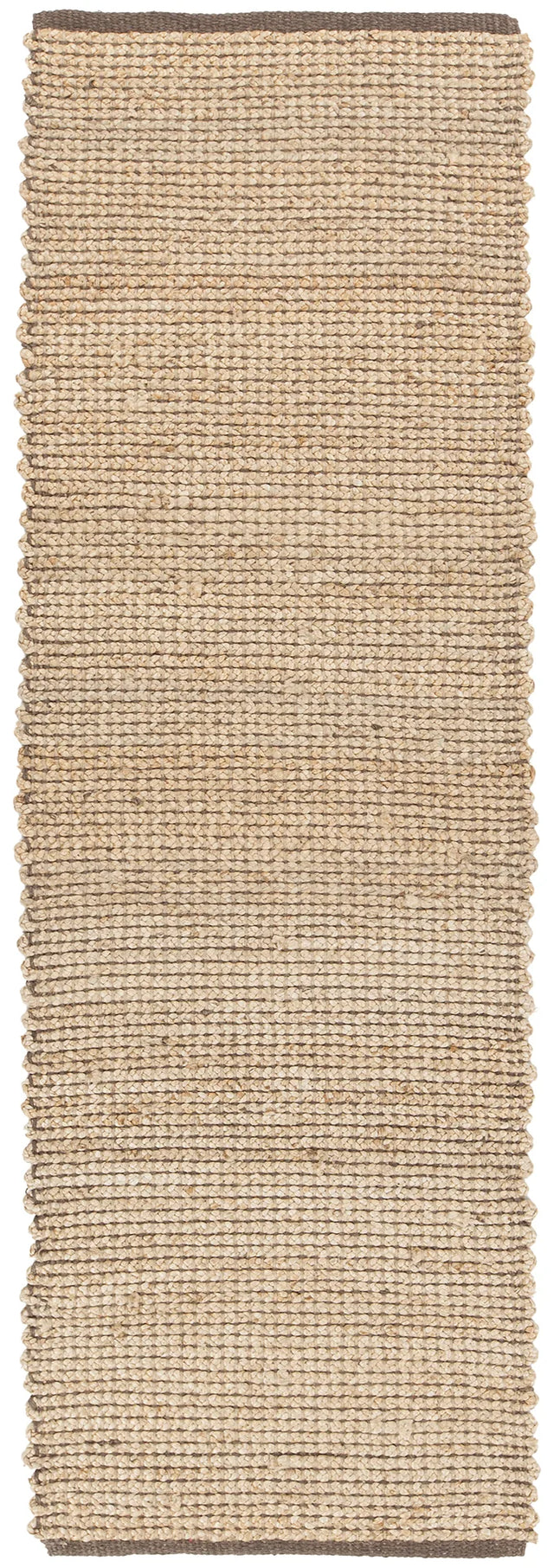Chandra Zola ZOL-17104 Tan and Charcoal runner rug, flat view