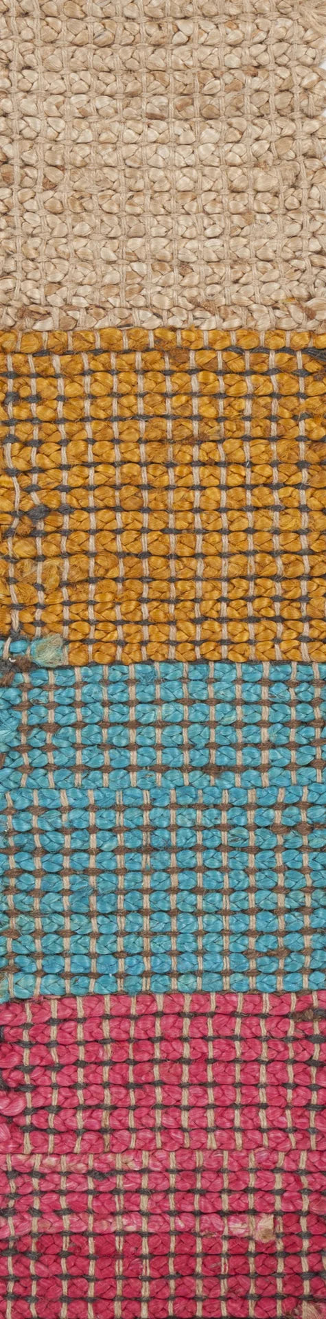 Chandra Zola sample color blanket, Blue and Charcoal