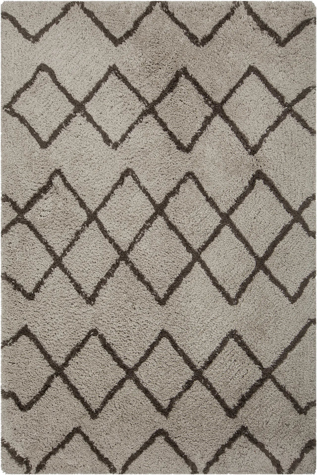 Chandra Zoya ZOY-45804 Silver and Grey rug, flat view