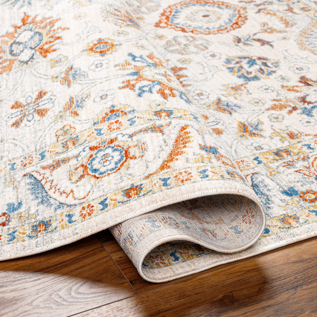 Surya Chicago Chg-2305 Slate, Light Beige, Mustard, Blue, Rust Rug.