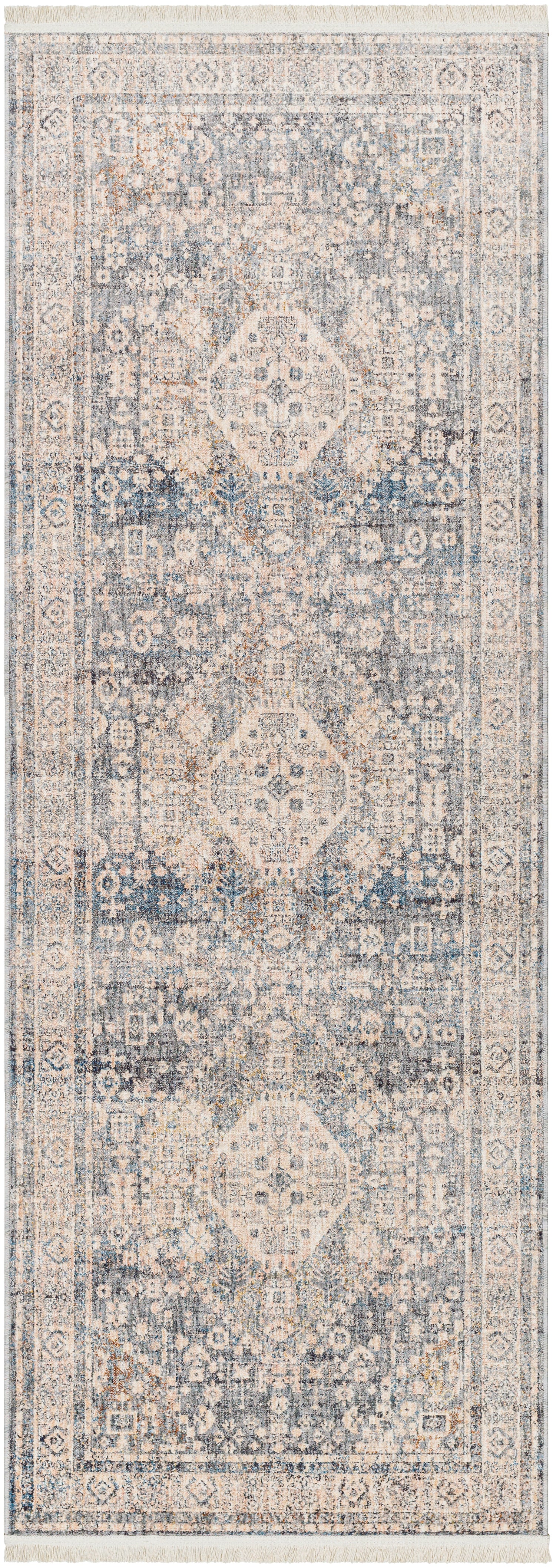 Surya Chicago Chg-2318 Slate, Light Beige, Burnt Orange, Blue, Rust Rug.