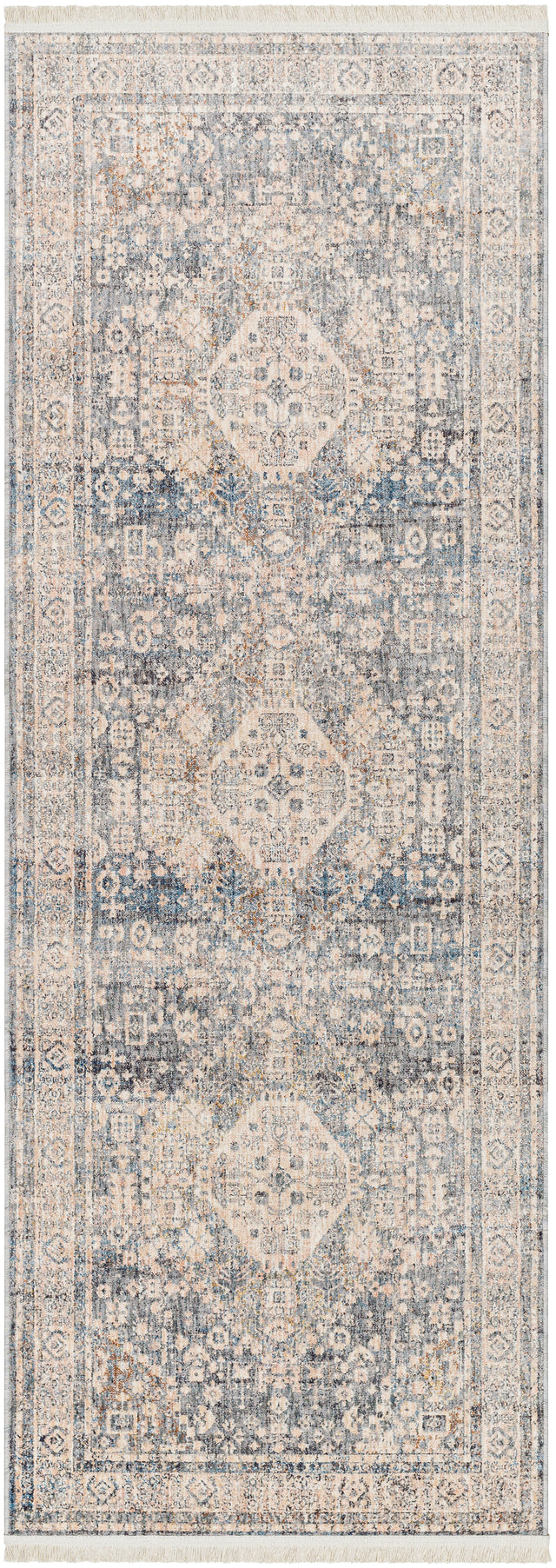 Surya Chicago Chg-2318 Slate, Light Beige, Burnt Orange, Blue, Rust Rug.