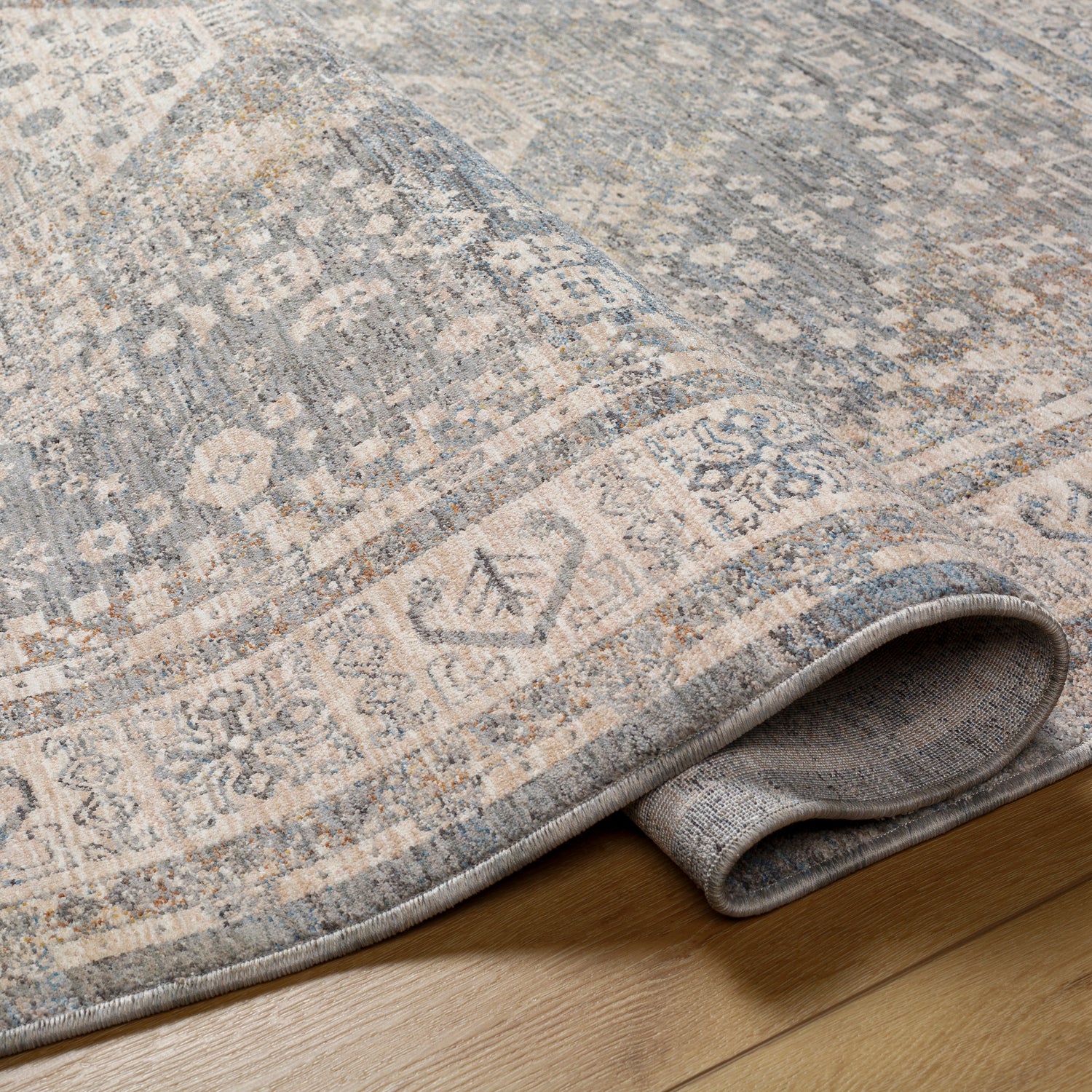 Surya Chicago Chg-2318 Slate, Light Beige, Burnt Orange, Blue, Rust Rug.