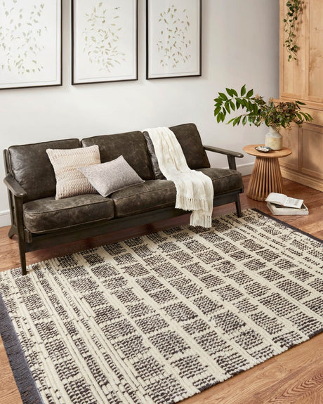 Chris Loves Julia x Loloi Alice Ali-02 Cream/Charcoal Rugs.