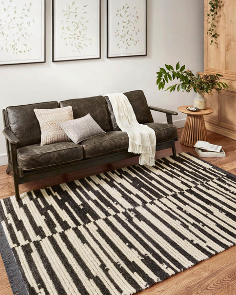 Chris Loves Julia x Loloi Alice Ali-03 Cream/Charcoal Rugs.