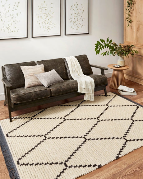 Chris Loves Julia x Loloi Alice Ali-04 Cream/Charcoal Rugs.