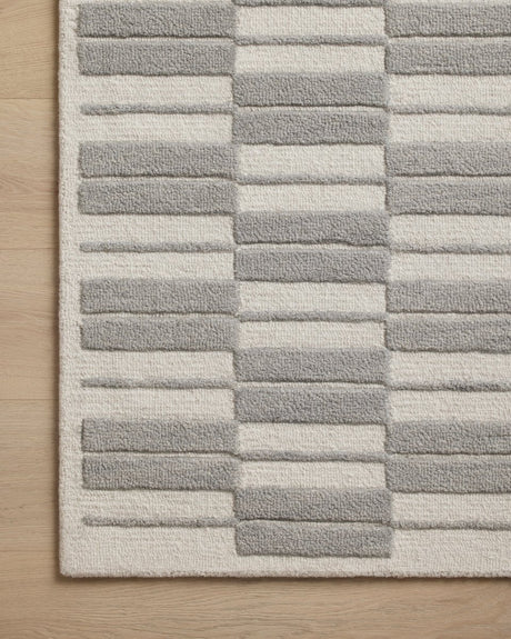 Chris Loves Julia x Loloi Bradley Brl-03 Ivory/Grey Rug.