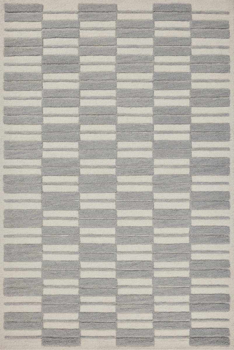 Chris Loves Julia x Loloi Bradley Brl-03 Ivory/Grey Rug.
