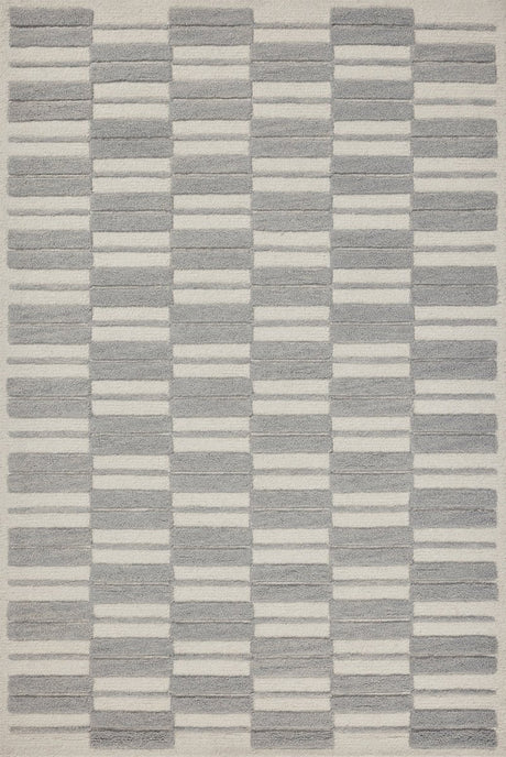 Chris Loves Julia x Loloi Bradley Brl-03 Ivory/Grey Rug.