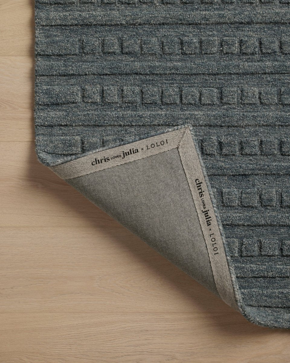 Chris Loves Julia x Loloi Bradley Brl-05 Teal/Teal Rug.