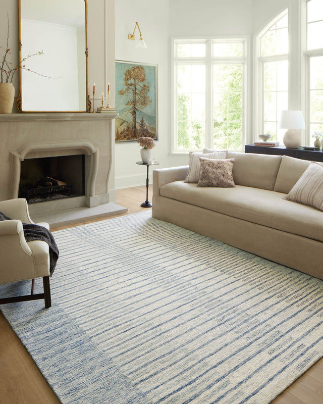 Chris Loves Julia x Loloi Chris Chr-01 Ivory/Denim Rug.