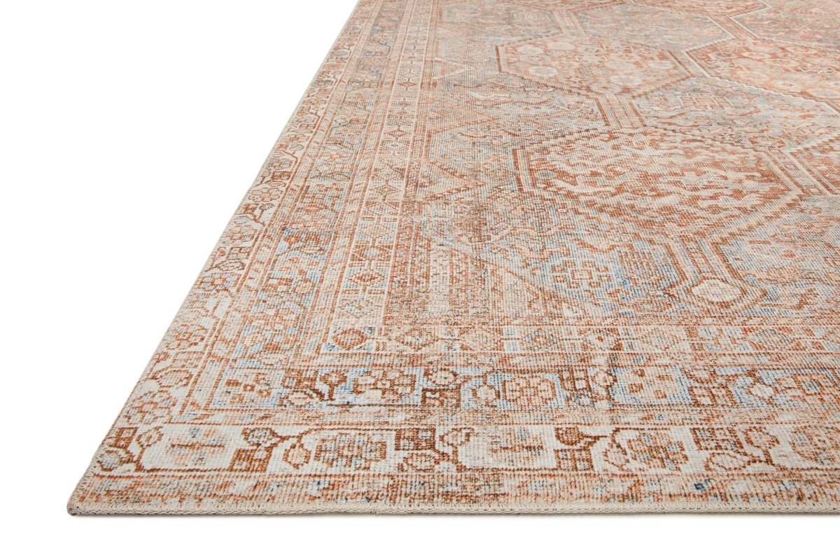 Chris Loves Julia x Loloi Jules Jul-04 Tangerine/Mist Rugs.