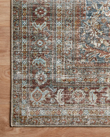 Chris Loves Julia x Loloi Jules Jul-05 Lagoon/Brick Rugs.
