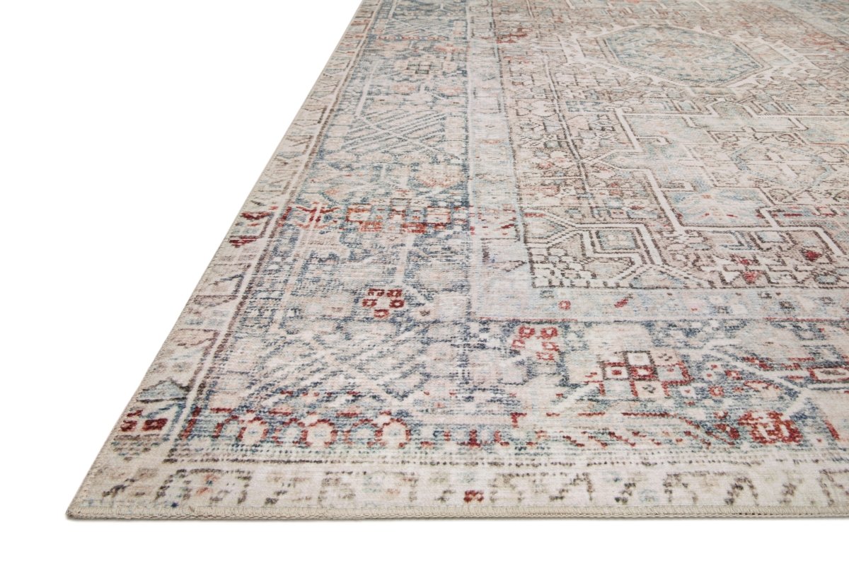 Chris Loves Julia x Loloi Jules Jul-07 Natural/Ocean Rugs.