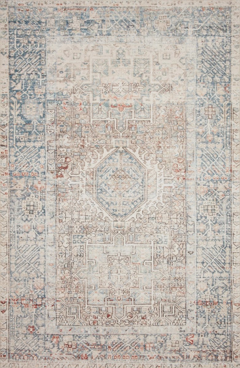 Chris Loves Julia x Loloi Jules Jul-07 Natural/Ocean Rugs.