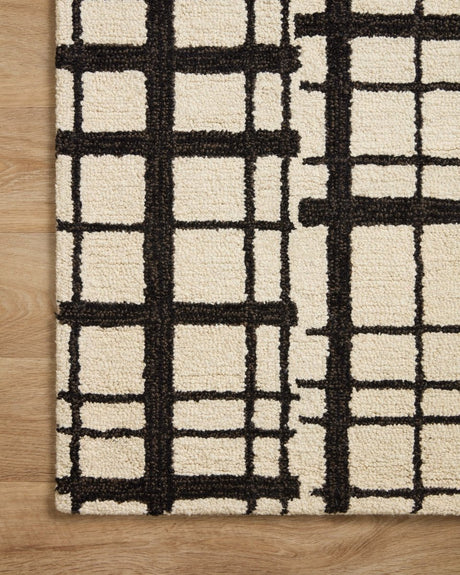 Chris Loves Julia x Loloi Polly Pol-02 Black/Ivory Rug.