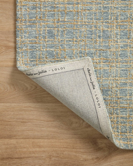 Chris Loves Julia x Loloi Polly Pol-03 Blue/Sand Rug.