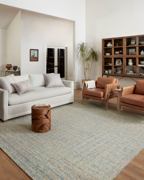 Chris Loves Julia x Loloi Polly Pol-03 Blue/Sand Rug.