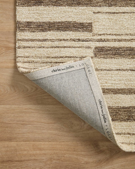 Chris Loves Julia x Loloi Polly Pol-04 Beige/Tobacco Rug.