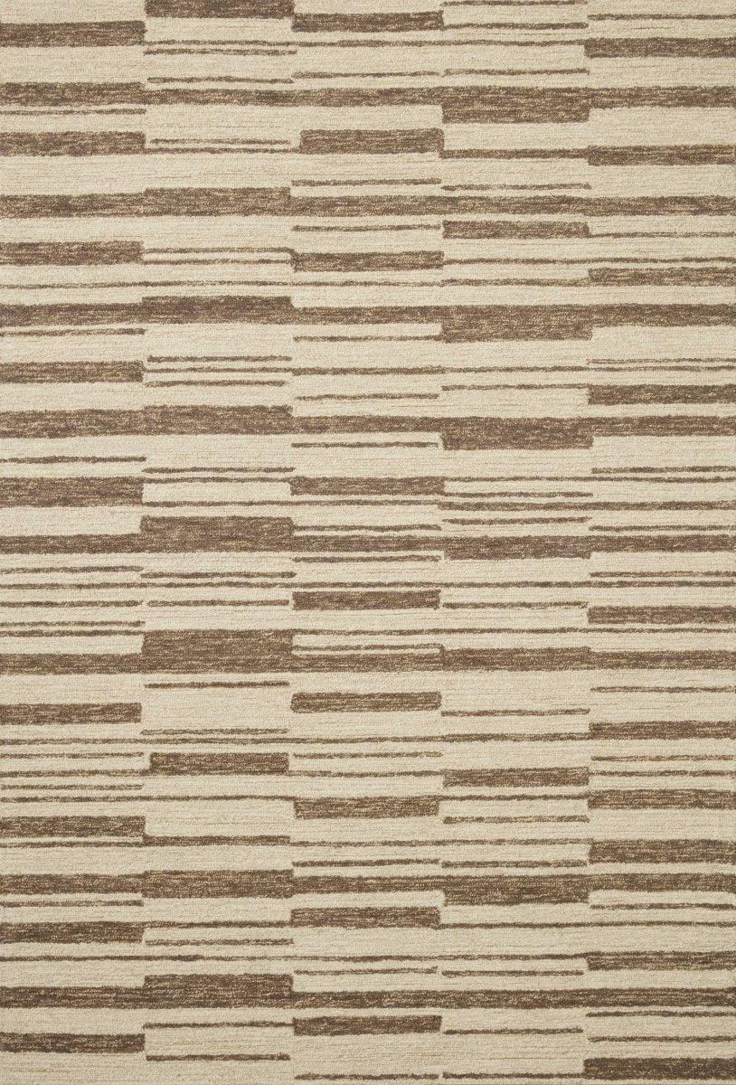 Chris Loves Julia x Loloi Polly Pol-04 Beige/Tobacco Rug.