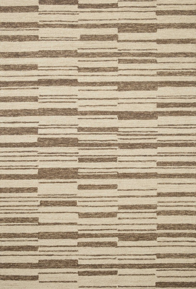 Chris Loves Julia x Loloi Polly Pol-04 Beige/Tobacco Rug.