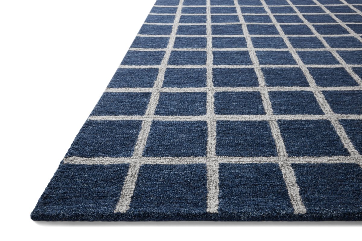 Chris Loves Julia x Loloi Polly Pol-05 Navy/Silver Rug.