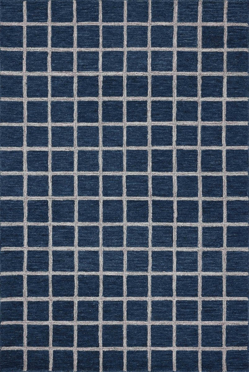 Chris Loves Julia x Loloi Polly Pol-05 Navy/Silver Rug.