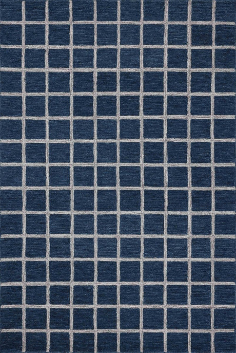 Chris Loves Julia x Loloi Polly Pol-05 Navy/Silver Rug.